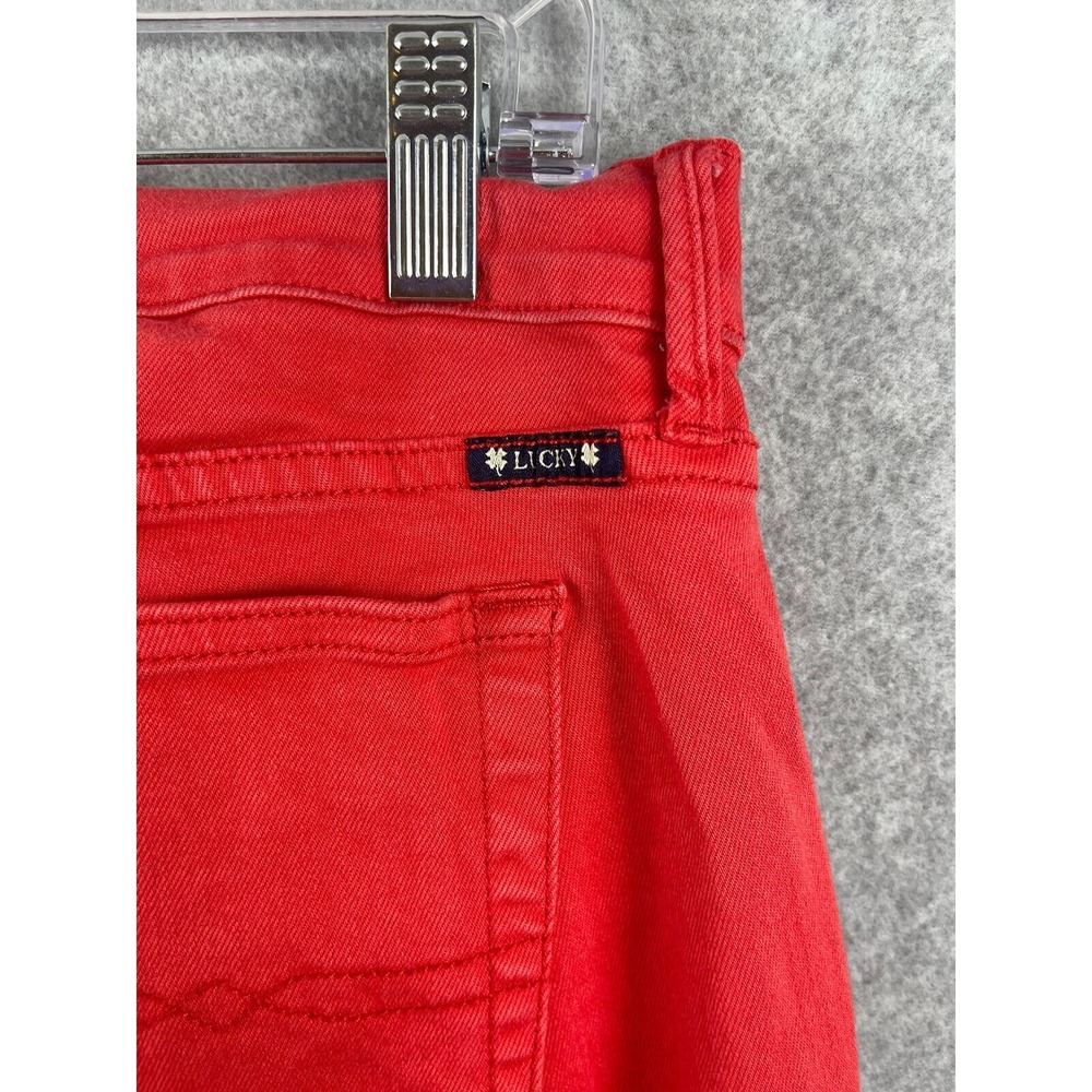 Lucky Brand Sweet 'N Crop Pants Women's 8 Red Logo Accents Tapered Leg Causal - Picture 10 of 11